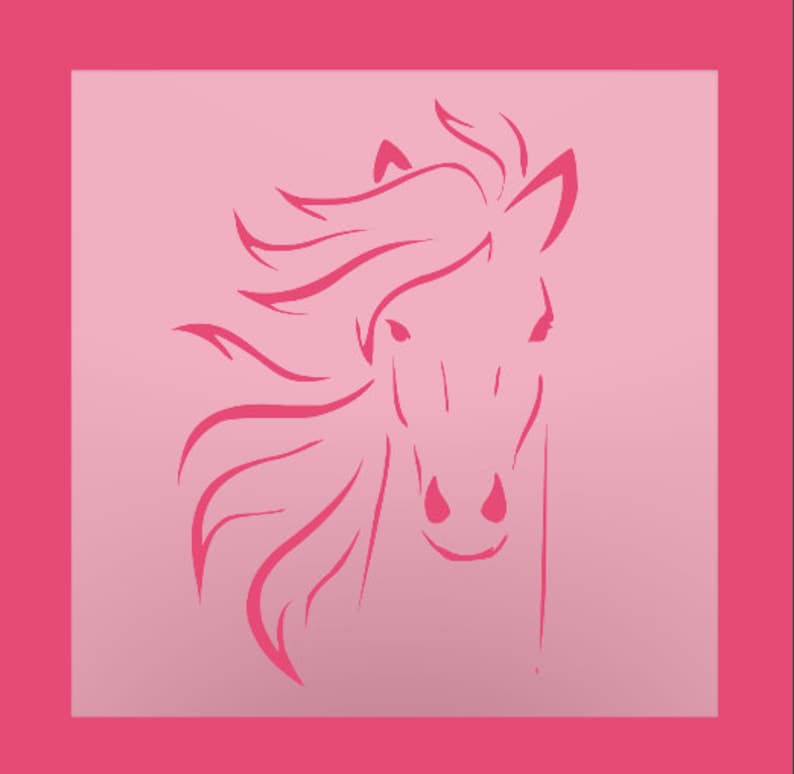 Horse Head Stencil DIY Stencil Cookie Stencil Decorative Etsy Canada