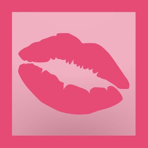Lips Cookie Stencil - Reusable DIY Kiss & Lipstick Design for Baking - Perfect for Decorating Cookies and Cakes - Easy to Use and Clean