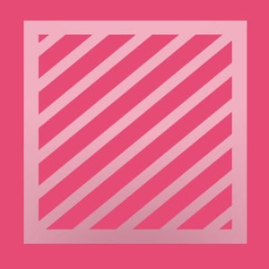 Reusable Diagonal Stripes Pattern Stencil for Cookies and Airbrushing