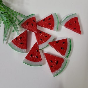 Juicy Watermelon Cabochons, Miniature Melon Mania for Your Crafts and Jewelry, NON EDIBLE Craft Supplies