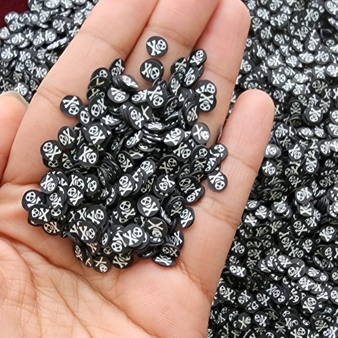 Skull Polymer Clay Sprinkle Danger Skull Sign Halloween Etsy