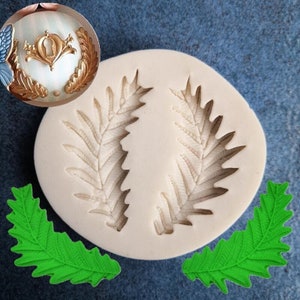 Roman Leaf Silicone Mold, Olive Leaf Mold, Silicone Mold, Fondant, Chocolate, Clay Mold, Craft Supplies