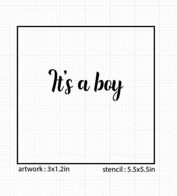 Its a Boy Stencil Cookie Stencil Reusable Stencil - Etsy