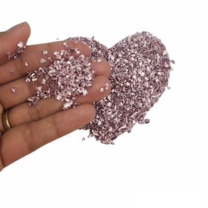 Rose Gold Broken glass stones crystals, uv epoxy resin filler, diy craft nail art decoration, jewellery making mould fillings,Craft Supplies