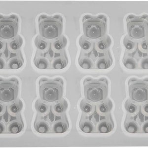 8 Cavity Silicone Bear Mold, Gummy Bear Mold, Resin Mold, UV Resin Mold, Silicone Mold