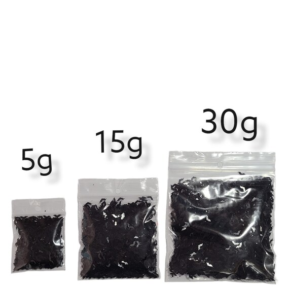 Black Bat Glitter, Bat Shape Glitter, 8mm X 3mm Glitter for