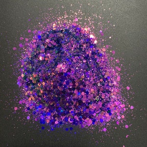 Purple/Blue Color Shifting Glitter, Solvent Resistant GL30, Craft Supplies