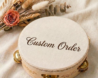Custom Wedding Tambourine Stenci | Personalized Stencil Wedding Favor | Script Stencil Wedding Monogram