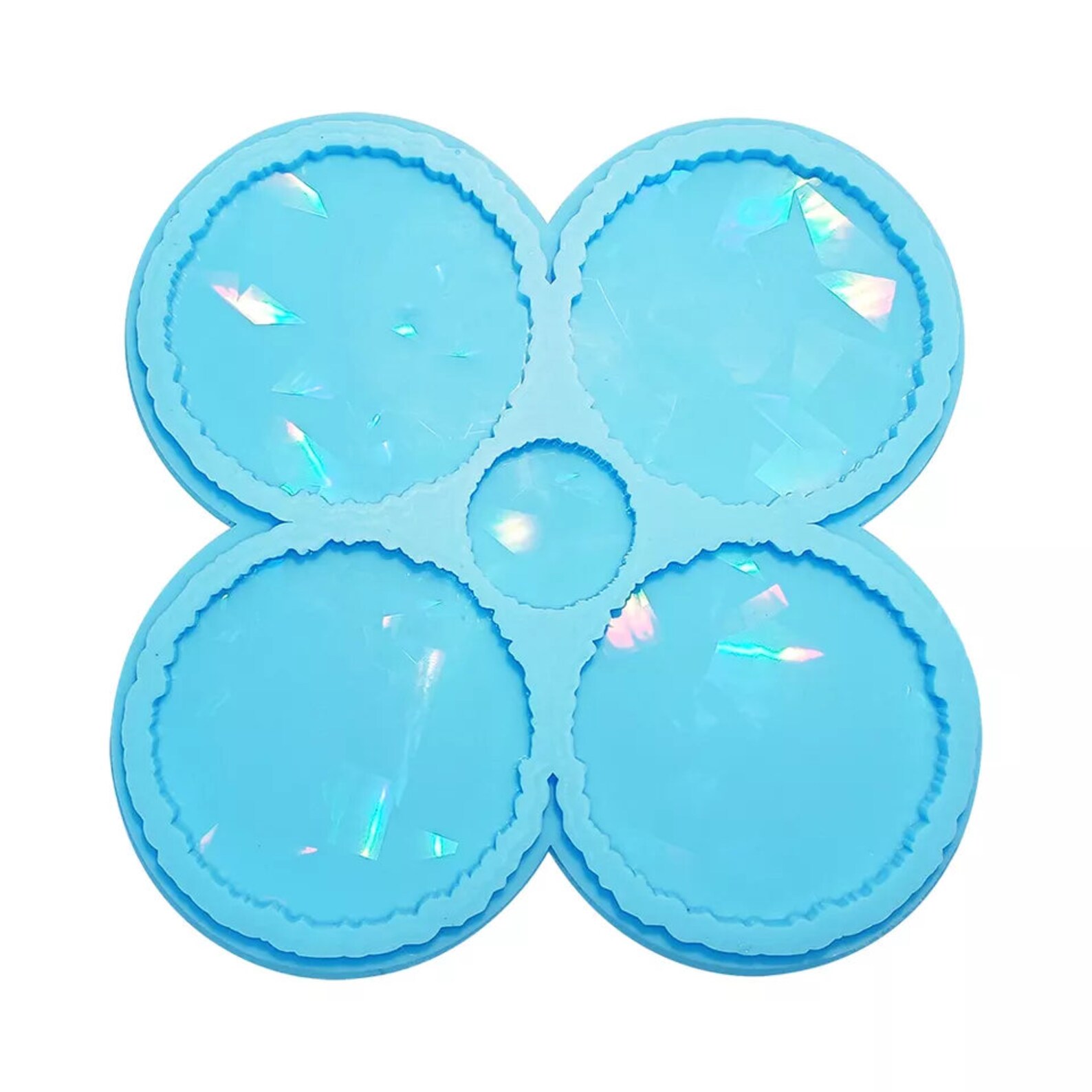 Holographic Coaster Silicone Mold 4 Cavity Coaster Mold Etsy