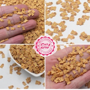 Gingerbread Man Sprinkles Fake - Holiday Craft Delights - Craft Supplies - Whimsical Decor -  NON EDIBLE - Festive faux gingerbread shapes