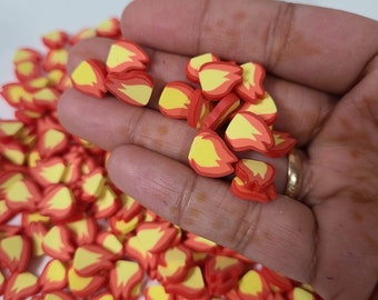 Large Flame Fire Polymer Clay NON EDIBLE clay sprinkles, Craft Supplies, Nail Art Slices, Resin Embellishmen
