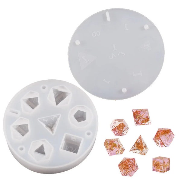 Dice silicone mold,DND Dice silicone mold for resin dice making, Dice mold set for Epoxy Resin and UV Resin