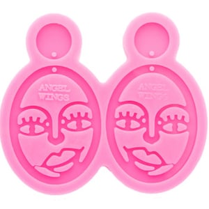 Girl Face Earring Mold, Silicone Mold, Resin Mold