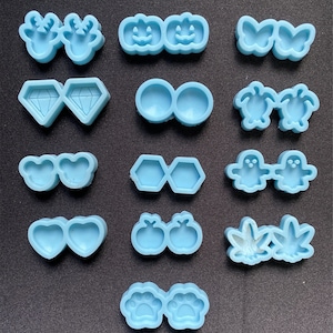 Moldes de resina de silicona, mini molde de silicona para pendientes, moldes para pendientes