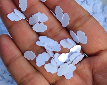 White Cloud Glitter Confetti, Cloud Shape Glitter,Cloud Table Scatter