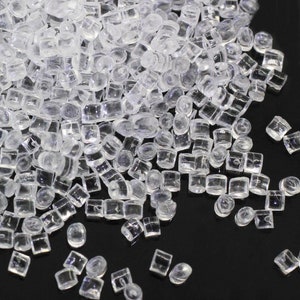 3mm Simulated Small Ice Cubes for Miniature Food, Mini Resin Faux Ice Cubes, Tiny Fake Ice Cubes, Craft Supplies