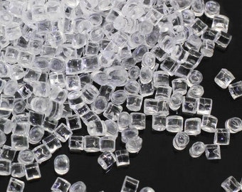 Cubetti di ghiaccio finti da 3 mm per alimenti in miniatura, mini cubetti di ghiaccio finti in resina, minuscoli cubetti di ghiaccio finti, materiali per l'artigianato