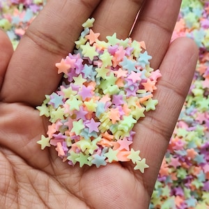 5 MM gemengde kleur glow-in-the-dark ster polymeerklei hagelslag, ambachtelijke benodigdheden, lichtgevende sterren strooimix, glow in the dark, NIET-EETBARE MIX