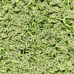 Billets d'un dollar, tranches de pâte polymère, fournitures créatives, tranches de pâte fimo, billets d'un dollar verts, paillettes NON COMESTIBLES