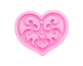 Paisley Heart Keychain Silicone Mold, Resin Mold, Resin Supplies, Craft Supplies