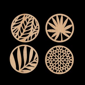 Set di 4 stencil in legno per pasta madre - Set di stencil per la cottura del pane - Taglio laser