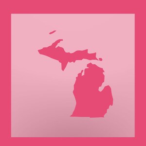 Estêncil de mapa do estado de Michigan - Estêncil DIY - Estêncil de biscoito - Estênceis decorativos - Estênceis para venda - Estênceis artesanais - Estêncil reutilizável