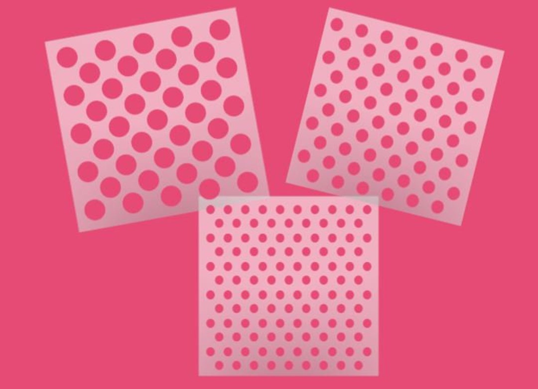 Polka Dot Stencil Set Small, Medium, Large Dots Background Stencil DIY