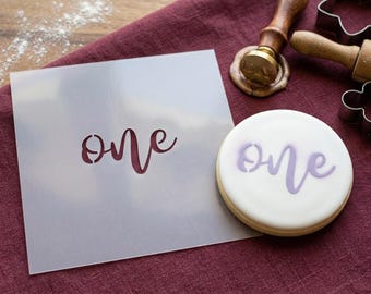 One Script Word Stencil - Valentine's Day Bachelorette Party Decor - Reusable Premium Mylar Craft Stencil for DIY Projects and Signage