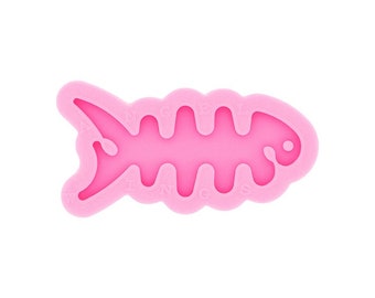 Fisch Skelett Silikon Schlüsselanhänger Form - Resin Bastelbedarf