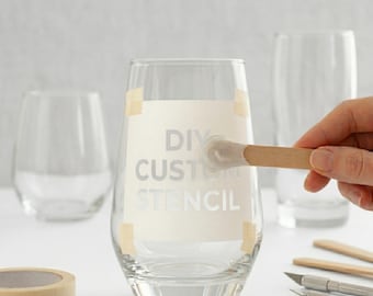 DIY Stencils |Custom Etching Stencil | Glass Etching | Laser Cut Stencils