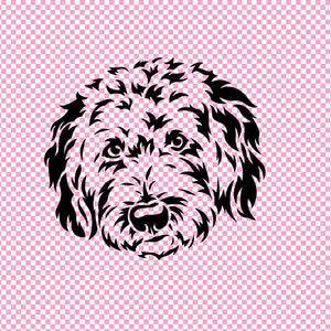 Leuke goldendoodle svg, gouden doodle svg bestand, gouden doodle stencil afbeelding voor Silhouette Cameo, ScanNCut, Cricut, Persoonlijk gebruik