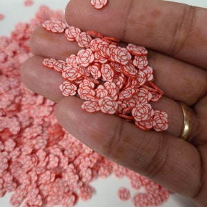 Valentine Mix Hearts Pink Red Fimo Pearl Beads Fake Clay Sprinkles Fun