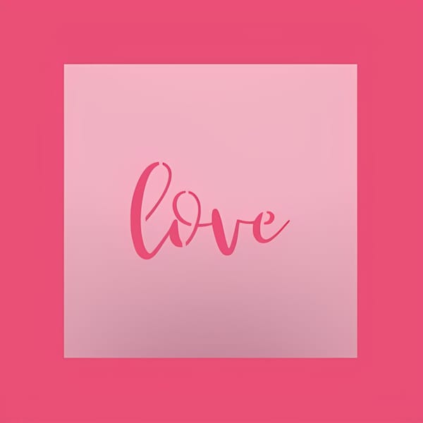 Love stencil  - Cookie Stencil - Reusable Stencil - Airbrush Stencil - Wedding cookie stencil - love cookie stencil - Valentine Stencil