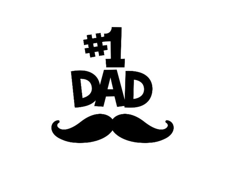 No1 dad decal number one dad vinyl stickers number 1 dad  etsy