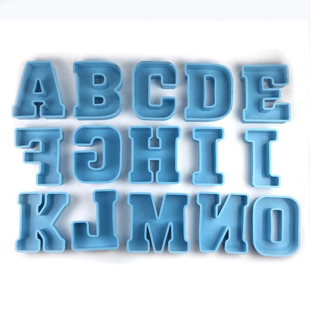 26 Letter Molds Large Size 11/16cm Alphabet Resin Craft Letter Mold English  Letter A to Z Silicone Mold DIY Epoxy Jewelry Making Tools