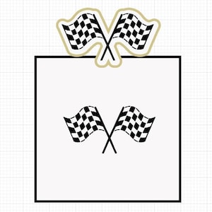 Flag Cookie Stencil - DIY Stencil - Multipurpose Stencil - Reusable Stencil - race flag stencil - Checkered Racing Flag stencil