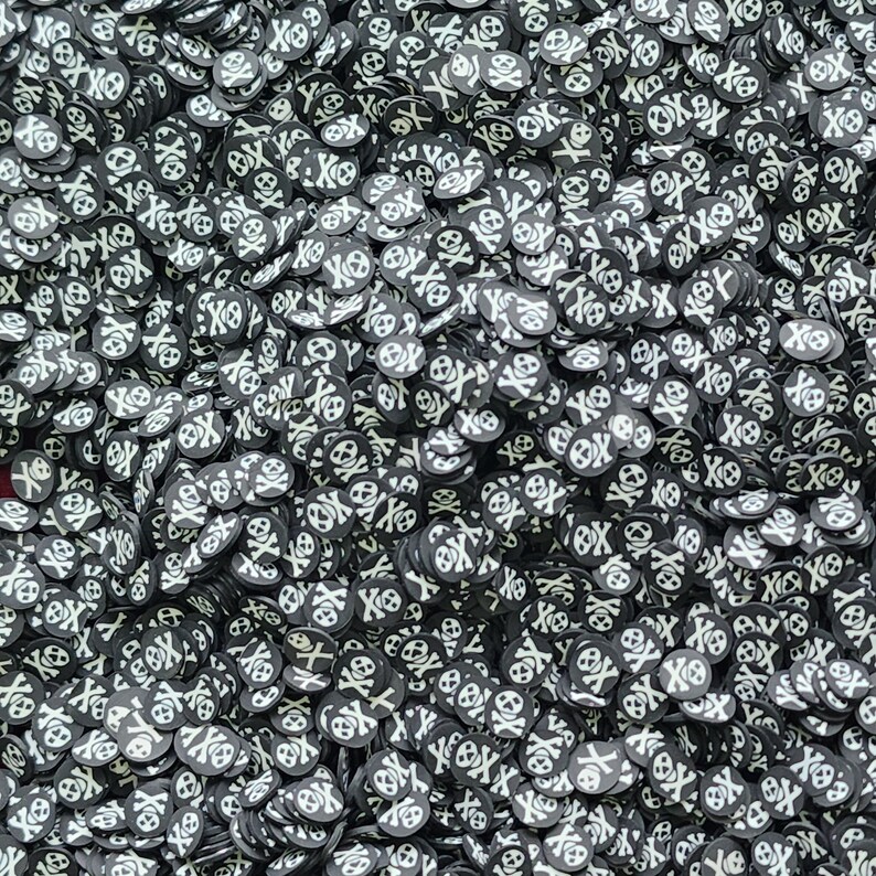 Skull Polymer Clay Sprinkle Danger Skull Sign Halloween Etsy