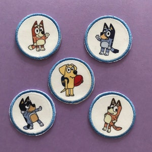 Bluey Inspired Fabric Patches