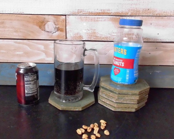Large Reclaimed Victorian Tile Octagon Coasters Likely Etsy