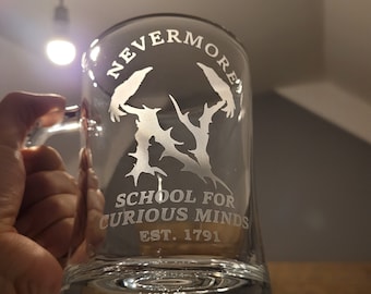 Nevermore School Etched Glass