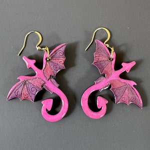 Draconian Beauty: Handcrafted Dragon Earrings