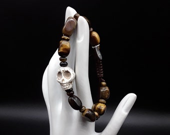 The Tigers Eye Skull Bracelet