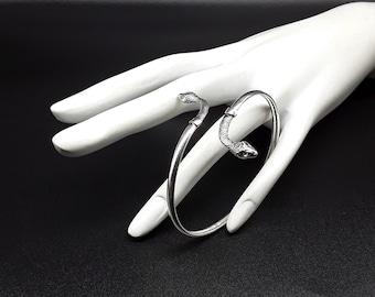 The Ophion Cuff Bracelet made of 100% pure and solid 925 Silver / cuff bracelet, armband, armlet, silver bracelet