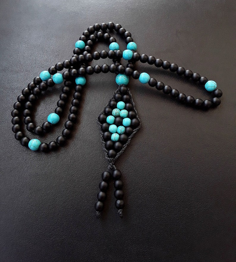 Horus' Eye an Energy Infused Tassel Charm Necklace, with protection charm against Evil Eye, Reiki shops Charged, Black Onyx and Howlite Necklace