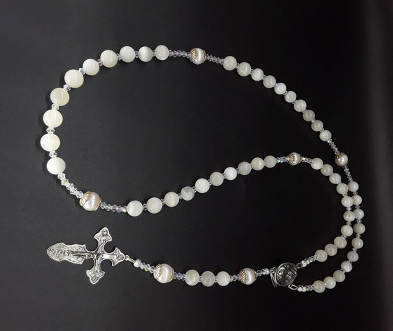 Black Crystal Beads & Black Pearls - Crystal & Pearl Rosary Bead Kit