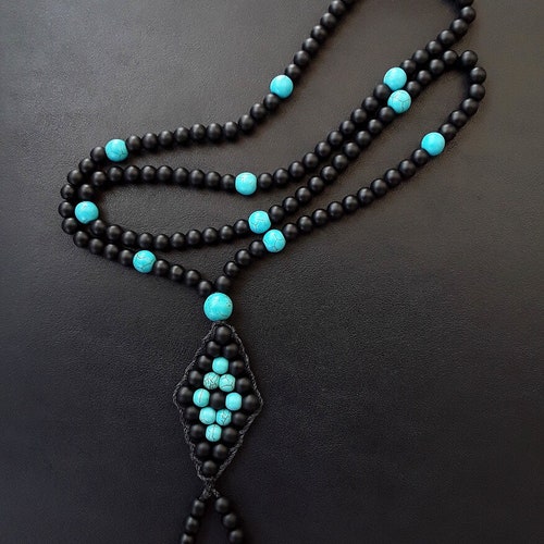 Horus' Eye an Energy Infused Tassel Charm Necklace, with protection charm against Evil Eye, Reiki shops Charged, Black Onyx and Howlite Necklace