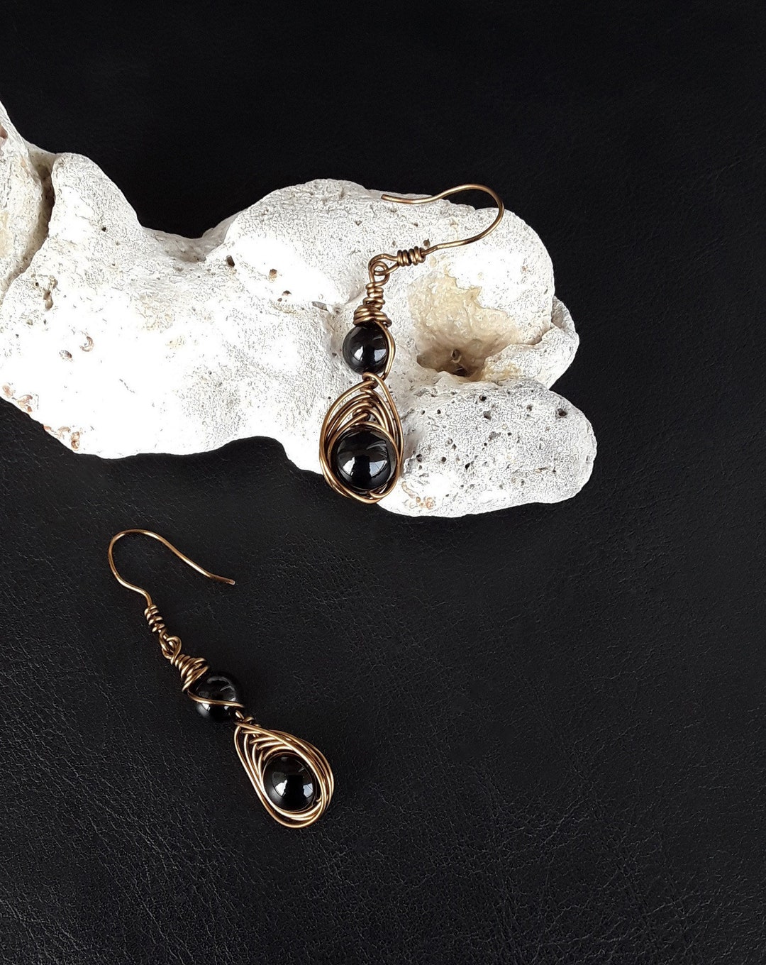 The Black Onyx Healing Stone Earrings Exclusively Made of AAA - Etsy