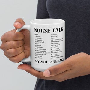 Nurse mug nurse talk shorthand gift coffee tea nursing School gift nursing school registered nurse nursing lpn preceptor