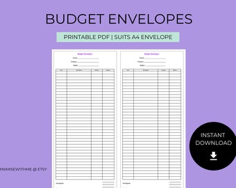 Cash Envelopes, Budget Envelopes, Cash Envelope Printable, Cash Envelope System, Printable Cash Envelopes, Cash Envelope Tracker