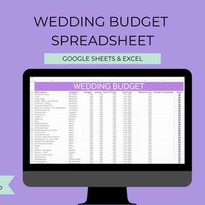 Wedding Budget Spreadsheet, Wedding Budget Worksheet, Wedding Budget Excel, Wedding Budget Template, Wedding Budget Tracker,
